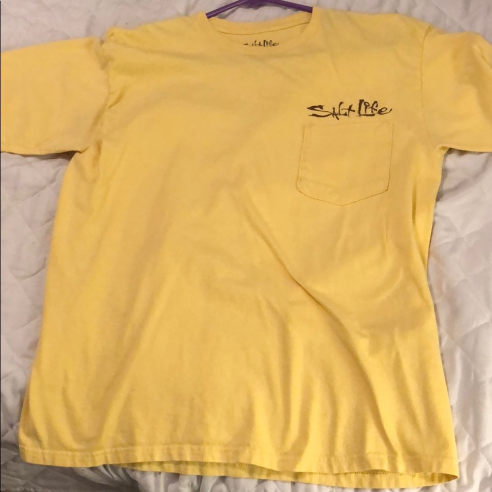 Salt life yellow T-shirt